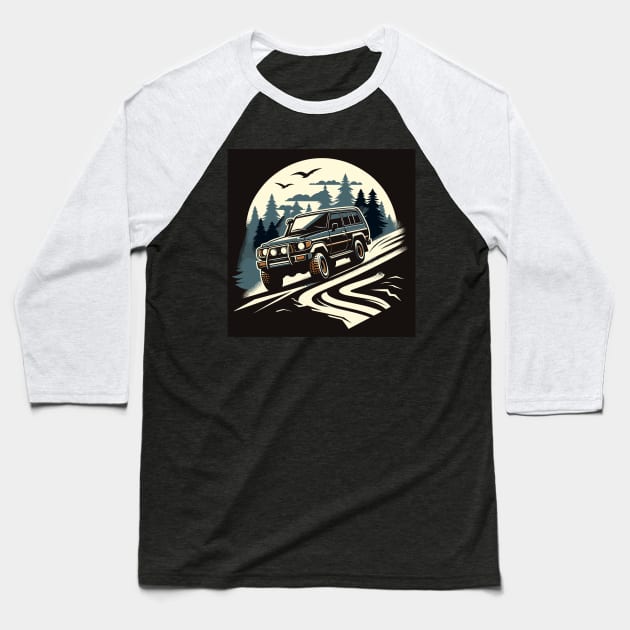 Nissan Patrol Crossing a Hill Baseball T-Shirt by Rabbit’s Hole